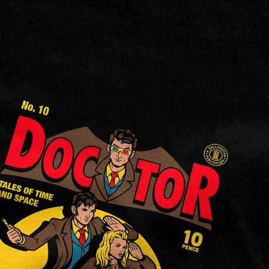 Mens T-Shirt Doctors Who T Shirts Harajuku Godfather Doctors Summer Tees Funny Loose Cotton Tops Plus Size 6XL