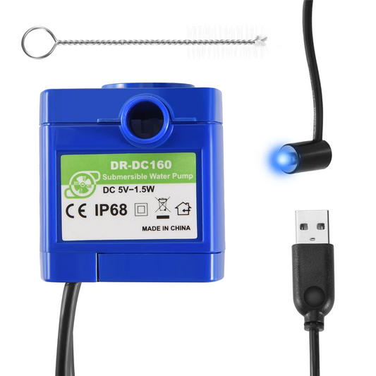 A42F Cat Water Fountain Pump, Pet Water Fountain Pump Replacement Pump DR-DC160 Motor for Round, Flower Cap Cat Fountain