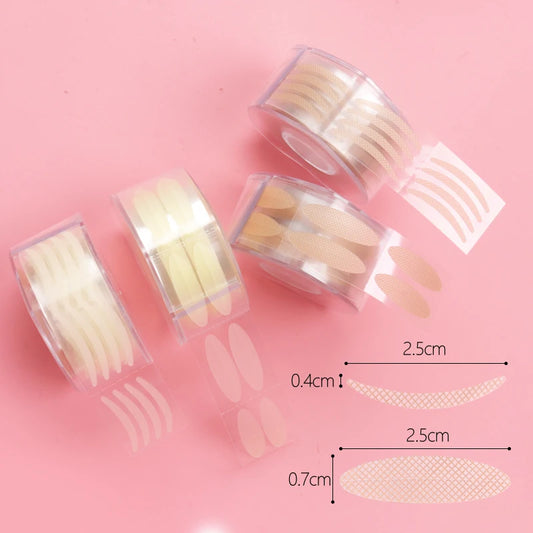 600Pcs Eyelid Tape Sticker Invisible Natural Self-adhesive Double Fold Eyelid Lace Paste Self Adhesive Clear Beige Makeup Tool