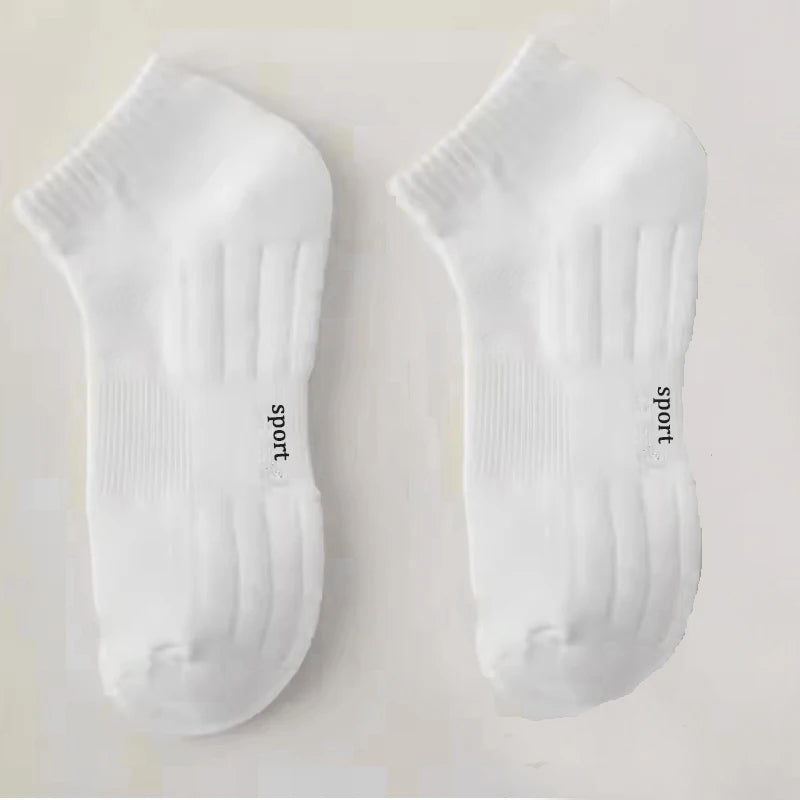 Men's Thick Bottom Sweat Absorbing and Breathable Sports Socks with Bottom Cushion for Running Professional Sports Men's Socks