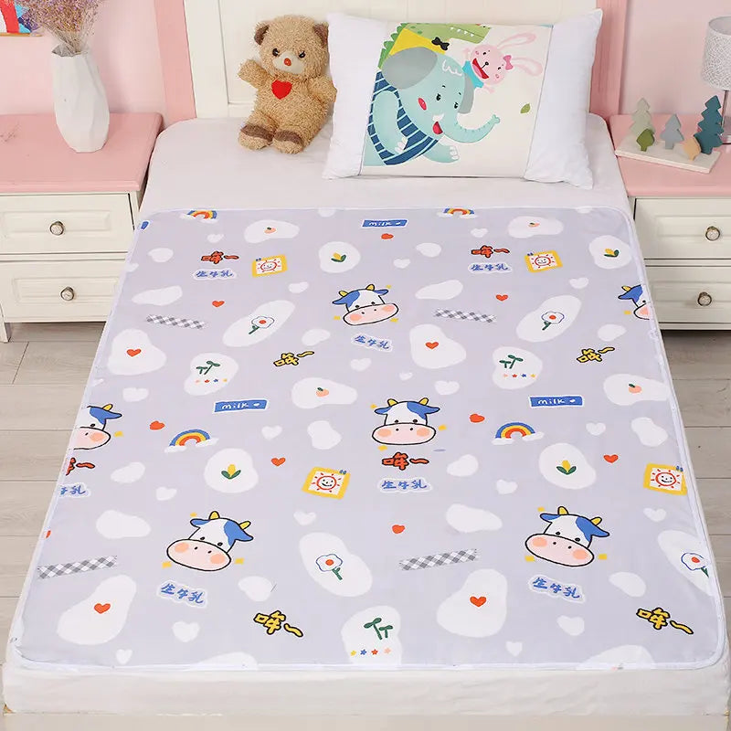 Reusable Infant Change Pad Baby Waterproof Crib Changing Mat Urine Sheet Cotton Diaper Cover Washable Newborn Bed Nappy Mattress