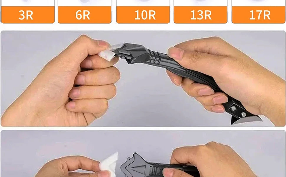 Silicone Caulking Tool 5 in 1 Multi-function Scraper Tool Grout and Caulk Removal Tool for Bathroom Kitchen Floor Window Sink