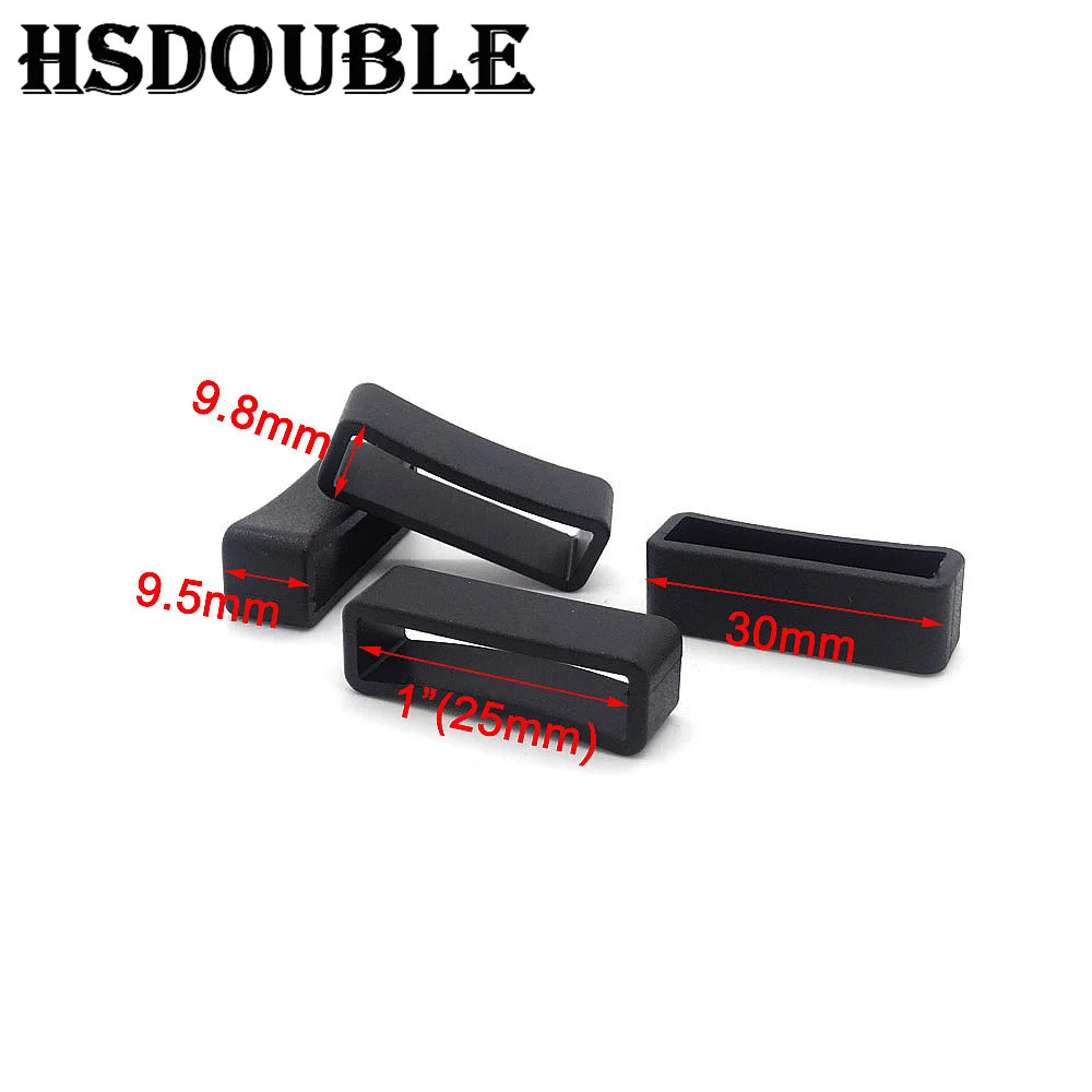 10 Pcs/Pack Plastic Belt Loop Keeper Square Loop Buckles Belt Harness Backpack Straps