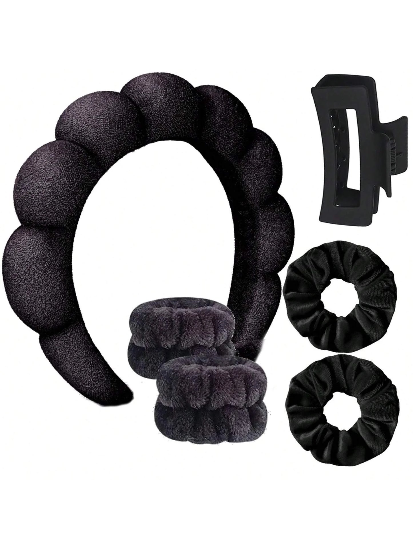 6 Pcs Hair Strapheadband and Wristband Set Skincare, Spa Headband and Wristband Set, Women's Washing And Skincare Anti Damping