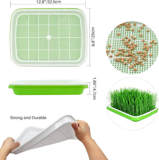 Microgreens Sprouter Tray Hydroponic / Sprouting Tray For Sprout Horticultural Hydroponic Systems Tray Garden Nursery Potted Mic