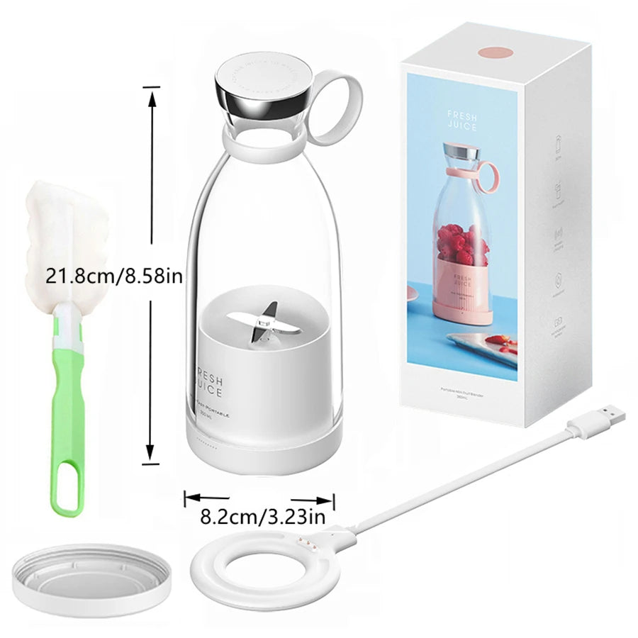 Portable Blender,Fashion Portable Blender for Shakes and Smoothies 11.8 Oz,Magnetic USB Fast Charging Mini Fresh Juice Mixer