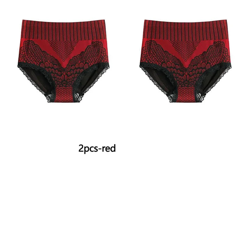 2PCS High Waist Hip Hugger Tummy Tucking Panties Seamless Plus Size Shapewear Panties Graphene Underwear Triangle Palazzo Pants