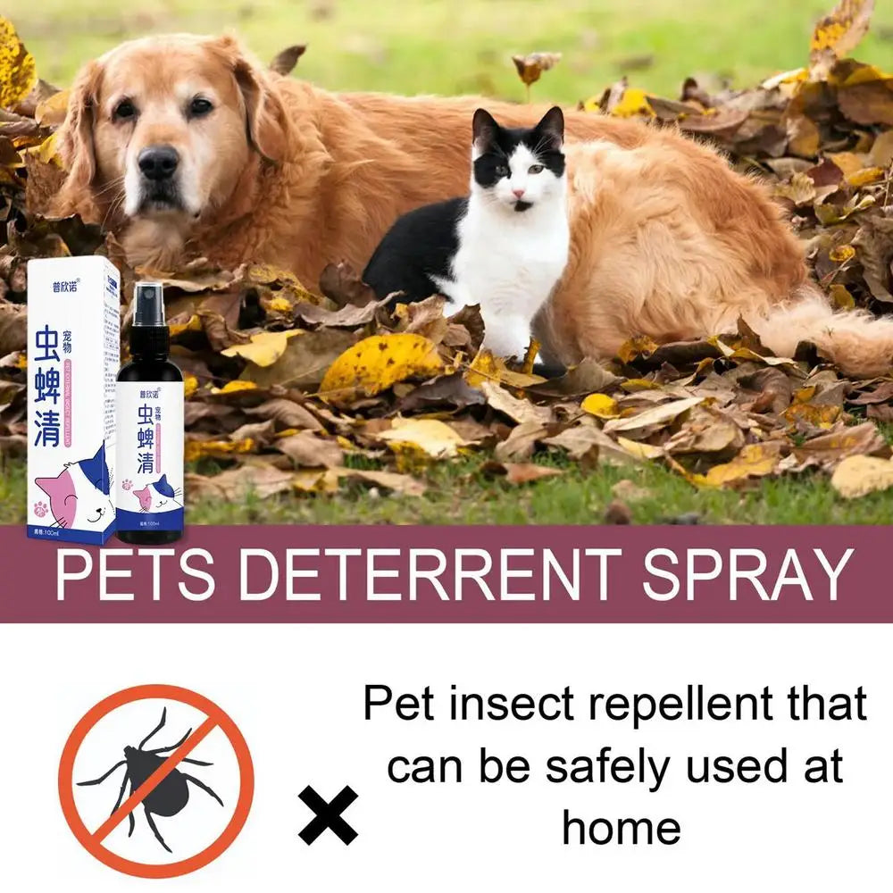 Pet Dog Cat Anti Flea Drops 100ml Insectcide Flea Lice Insect Remover Spray Flea And Tick Concentrate Formula Pet Flea Remover