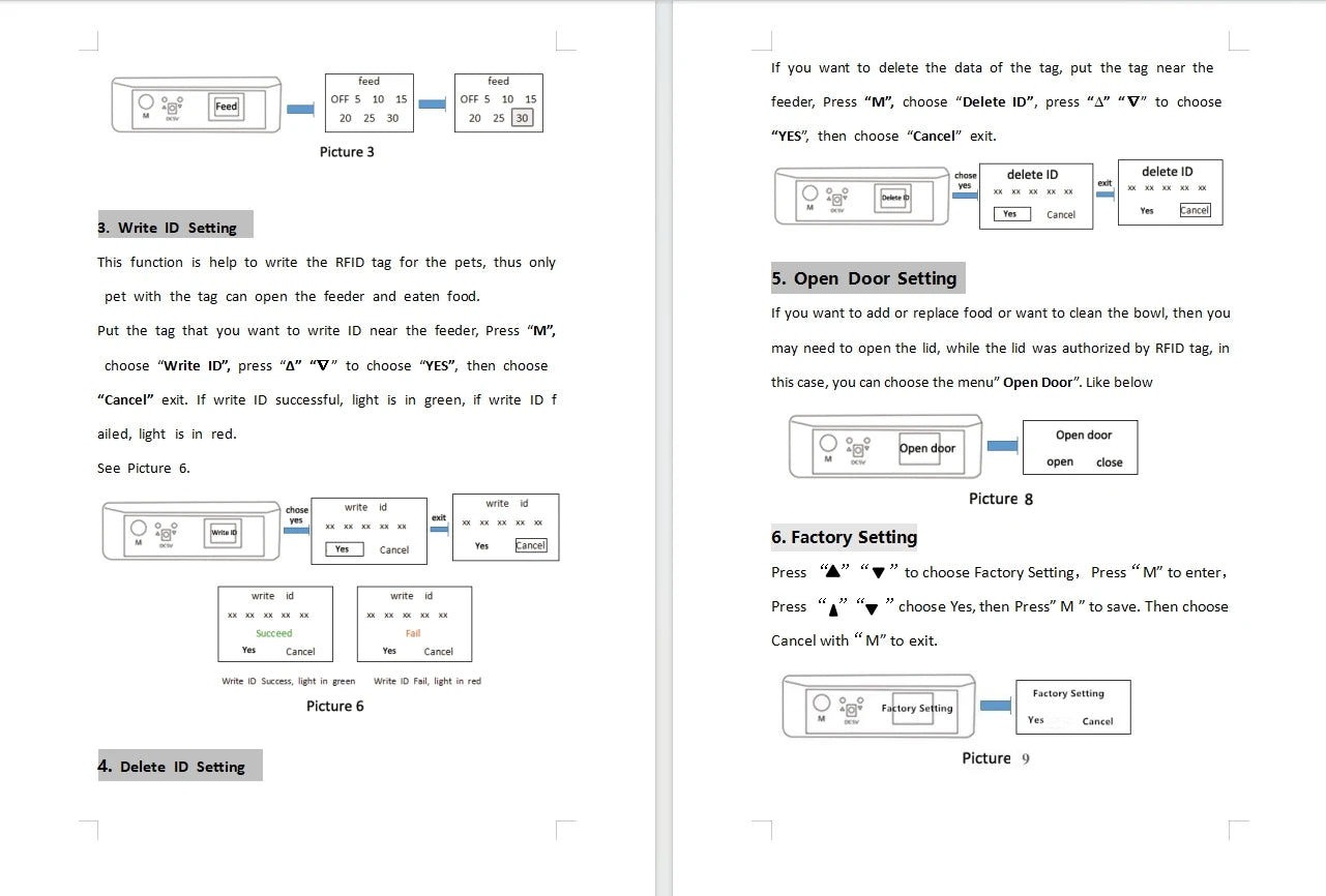 NEW Smart Microchip RFID Pet Feeder Bowl For Cats Dog And Multi Pets Homes Intelligent Automatic Timed Cat Food Dispenser