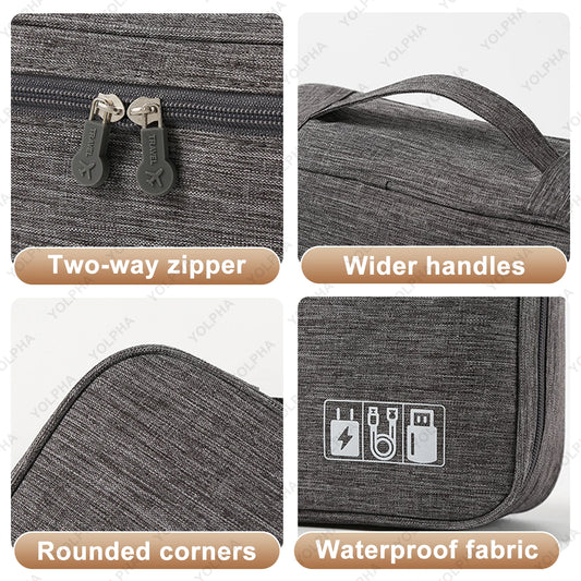 Travel Cable Organizer Bag Electronic Accessories Case Portable Double Layer Cable Storage Bag for Cord Phone Charger FlashDrive