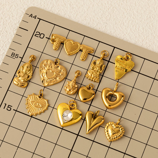 1 Love Blessing Series Pendant Accessory from Europe and America, DIY Accessory Gold Plated and Color Preserved