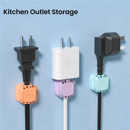 Colorful 6 PCS Magnetic Cable Clips Cable Smooth Adjustable Cord Holder Under Desk Cable Management Wire Keeper Cables Organizer