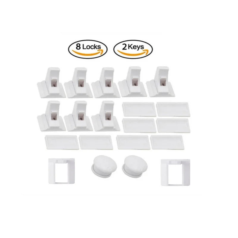 Magnetic Child Safety Lock Limiter Children Protection Baby Safety Lock Invisible Lock Kids Security Drawer Latch Cabinet Door