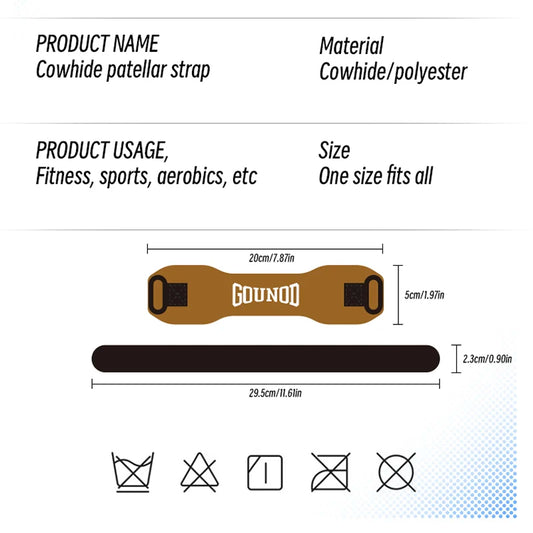 Pressurized Cowhide Patella Belt Sports Knee Pads Running Shock Absorption Anti-meniscus Knee Pads Fitness Riding