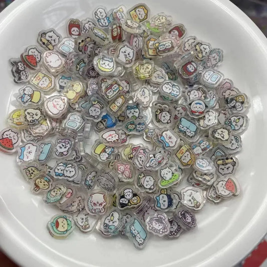 Chiikawa acrylic DIY accessories animation peripheral acrylic accessories Xiaobawusaqi flying cat and mouse accessories pendant