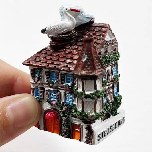 Europe France Lyon Strasbourg Marseille Resin 3D Fridge Magnets Tourism Souvenir Refrigerator Sticker