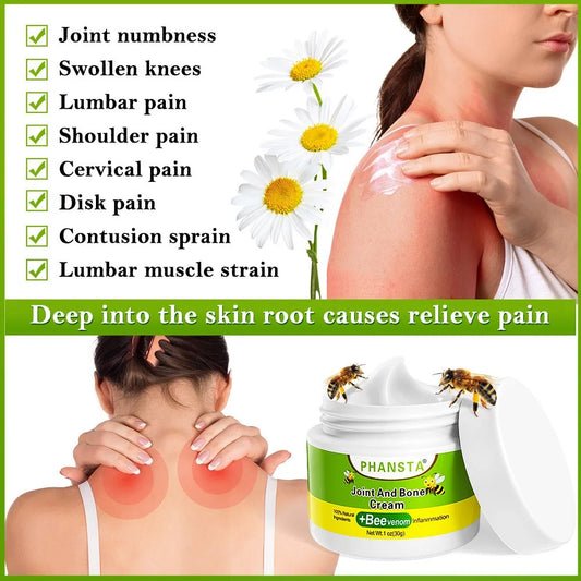 Bee Venom Joint Care Balm Care Lumbar Spine, Knee Muscle Pain, Muscle Soreness, Joint Care Balm Pure Natural Ingredients(30g)