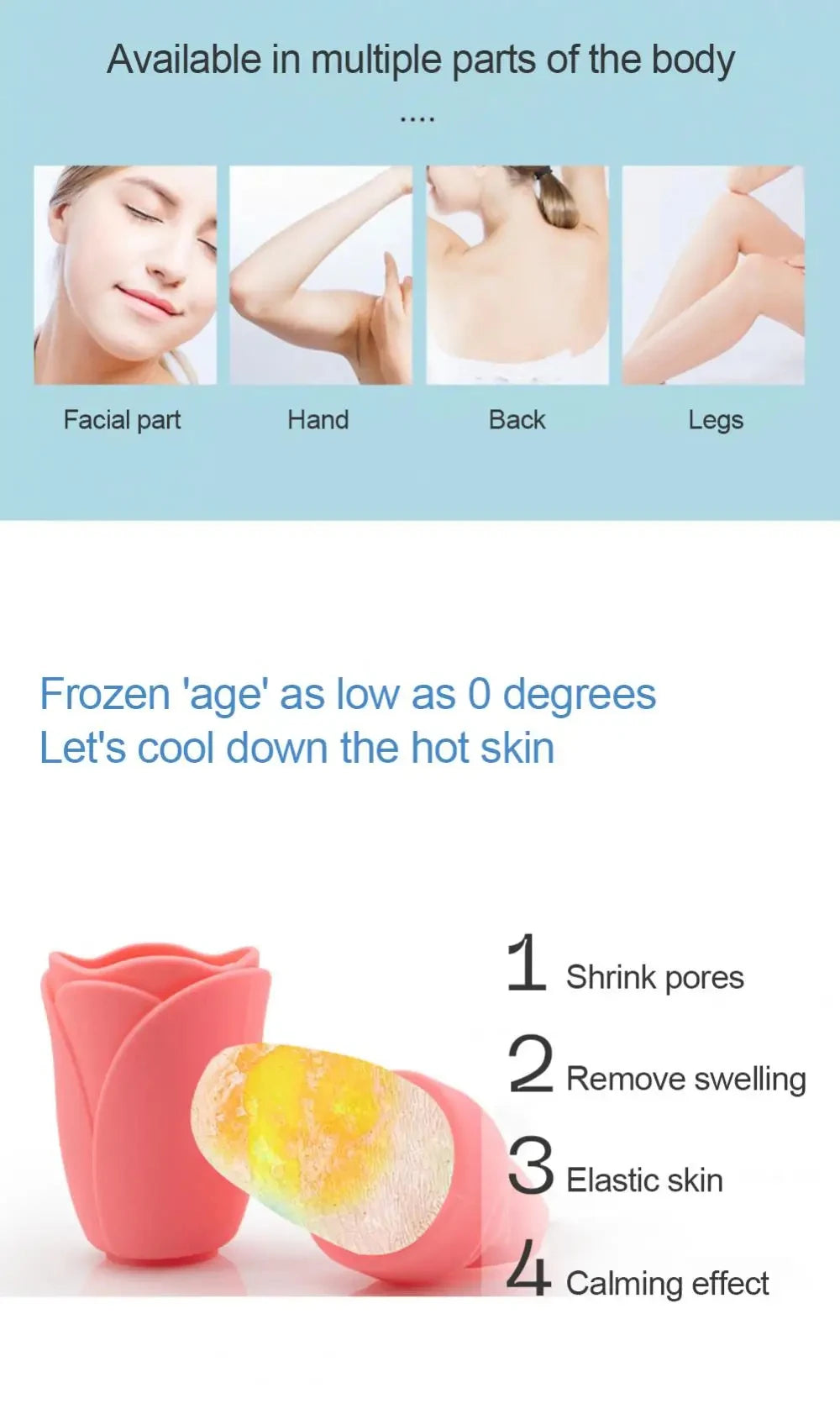 1pc Skin Care Beauty Lifting Contouring Tool Silicone Ice Trays Ice Globe Ice Balls Face Massager Facial Roller Reduce Acne