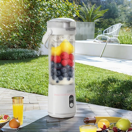 Portable Juice Blender 600ML 12 Blades Household USB Rechargeable Electric Juicer for Smoothies Fruit Mixing Personal Blender
