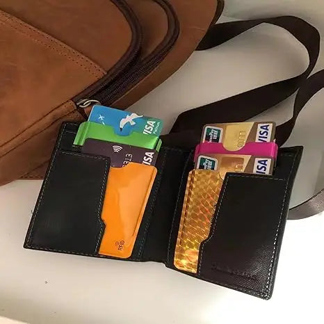 16 RFID Blocking Sleeves Set (12 Colorful Credit Card Protector RFID Blocking Sleeve & 4 RFID Passport Holder). Effectively Prot