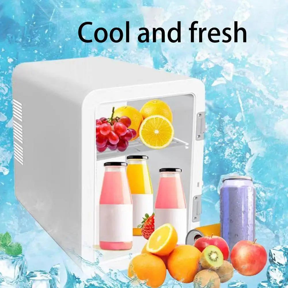 6L Car Mini Fridge For Camping Picnic Beauty Cosmetics Mask Makeup Skincare Refrigerator Cooling Dormitory Refrigerator