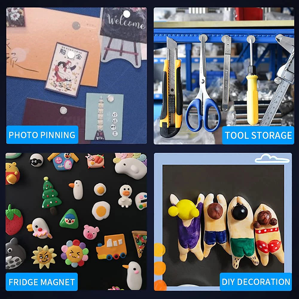 6x2mm Round Magnets, Mini Refrigerator Magnets Disc for Whiteboard Locker Fridge DIY Crafts