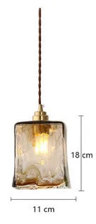 Antique hanging lamp Art Deco Design rustic light Led glass lampshade lampshade for Bedroom Room dining table lamp