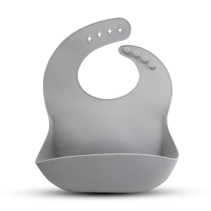 Baby Food Grade Silicone Children's Saliva Pocket 3D Waterproof Food Bib Rice Pocket Hygienic Silicone Bib for Children