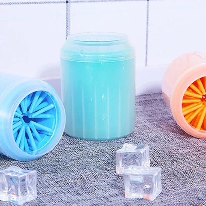 Pet Paw Cleaner Soft Silicone Foot Cleaning Brush Portable Pet Dogs Towel Foot Washer Cleaning Bucket Clean Brush Supplies