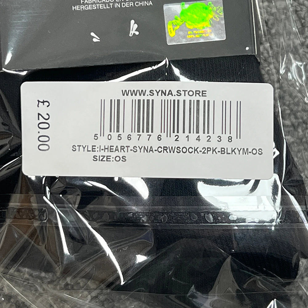 Sport Socks | Black Cotton with Heart Jacquard | Moisture-Wicking Stretch for Gym & Running | Athletic Performance