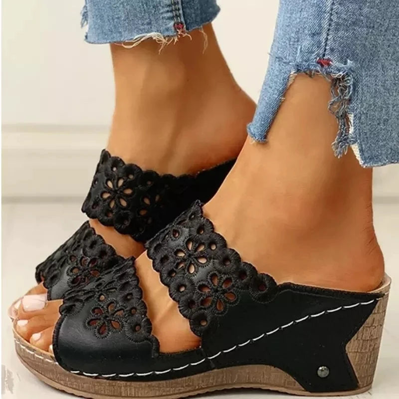Women's sandal Wedge women shoes Summer Beach Sandal Women Fashion Gladiator Flat shoes gladiator sandal women Sandalias mujer
