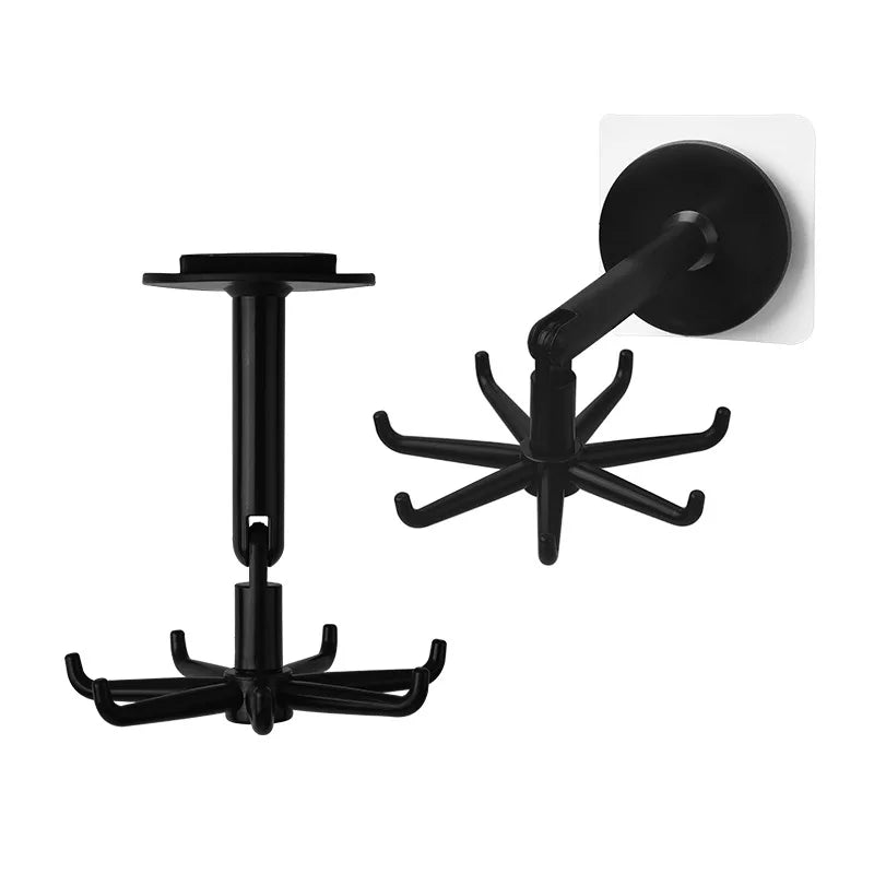 Upgraded Multi-function Rotatable 7-claw Hook 360 ° Seamless Punch Free Hook Kitchen Storage Hook Self Adhesive Bath Hooks