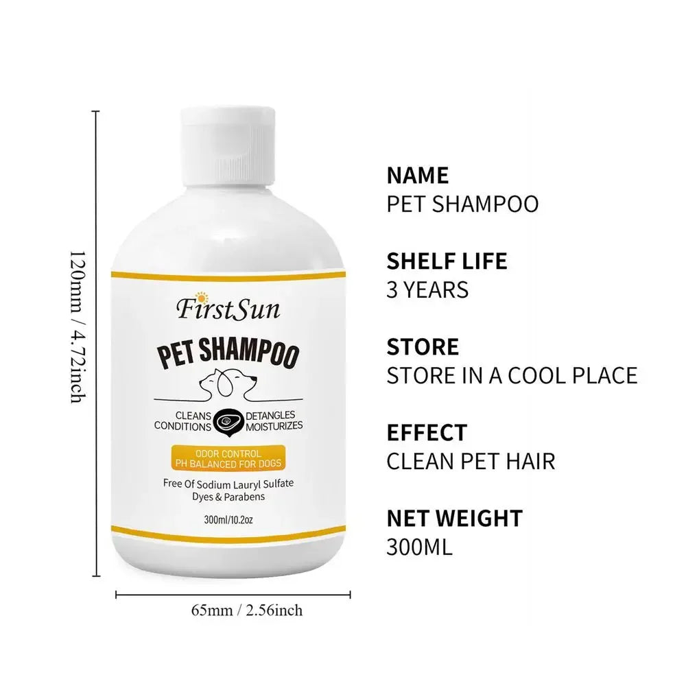 Gentle Dog Shampoo Pet Shampoo Body Wash Cat Shampoo Shower Gel Pet Wash Odor Eliminating Natural Deodorizing Shampoo Dog Bath