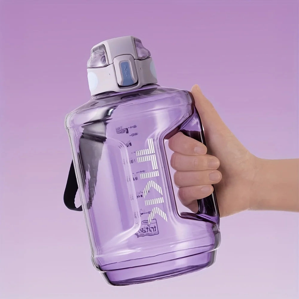 1800Ml Large Sports Plastic Water Bottle with Straw Lid Lock for Hydration, Gym Workouts, Outdoor Fitness, Travel, Camping