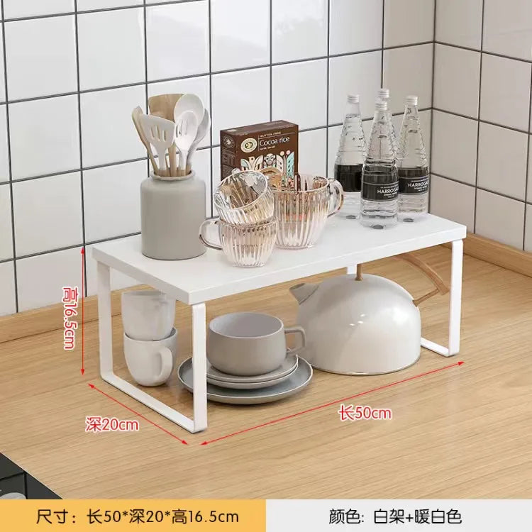 Kitchen Desktop Shelf Layered Storage Partition Small Racks for Storing Dishes Seasonings Home Storage Holders Organization