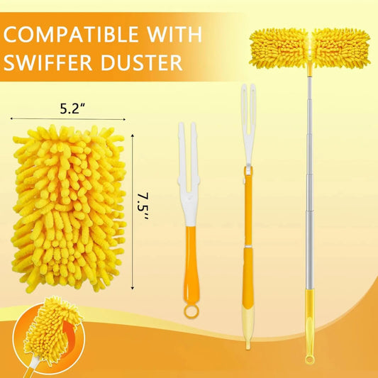 Reusable Dirt Cleaning Replacement Heads Durable Microfiber Dust Removal Brush Replacement Heads Practical Cleaning Tools 6PCS