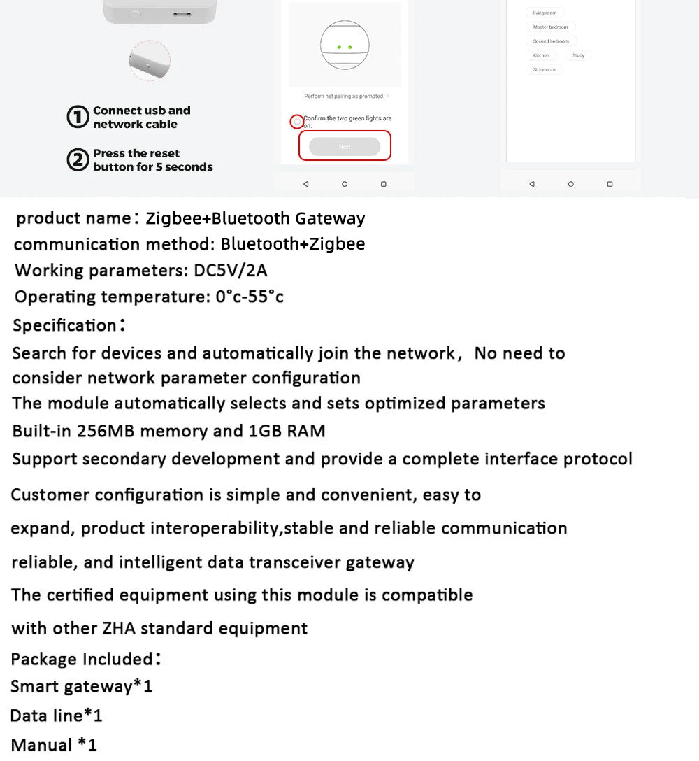 Tuya ZigBee 3.0 Smart Hub, Wireless/Wired Gateway Bridge for App Voice Remote Control, Works with Alexa Home Assistant