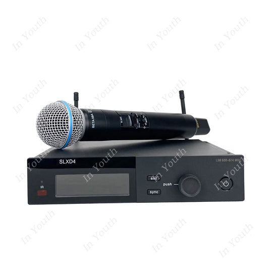 SLXD4 SLX24 Professional Wireless UHF Microphone System For Karaoke church perform church mic