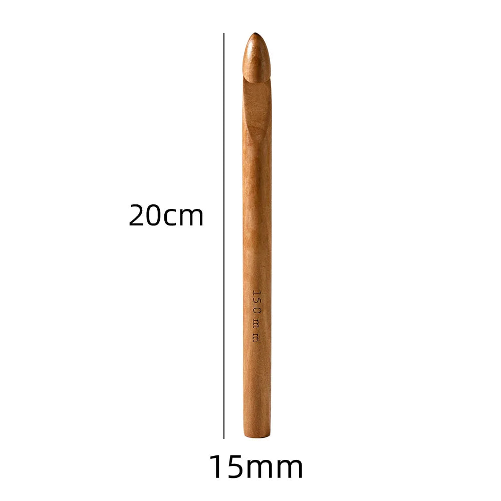 KOKNIT DIY Knitting Needles Hook Handle Wood Crochet Hook Home Knitting Weave Yarn Crafts Knitting Tools Big Size 15/20/25mm