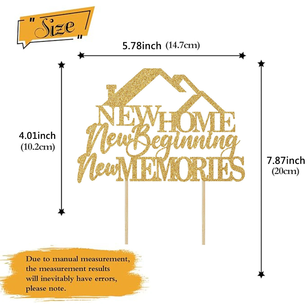 1 set Home Sweet Home cake decoration, housewarming party welcome home cake topper