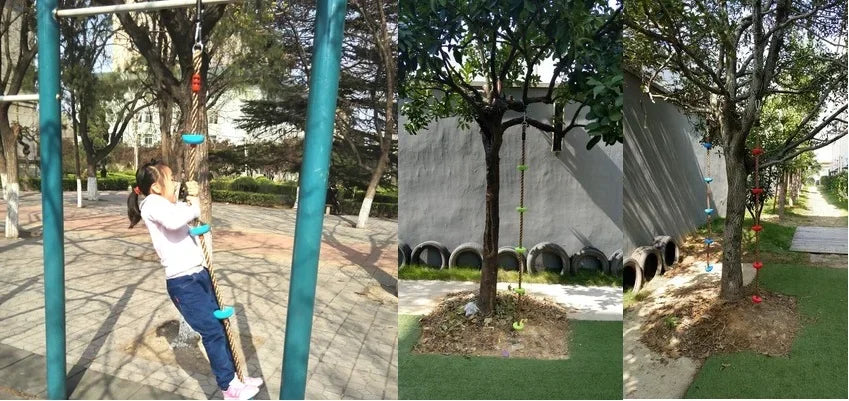 Kids Climbing Ropes Children Swing Disc Climbing Plastic Rope Kids Playground Equipment Outdoor Indoor Swing Fun Fitness Toys