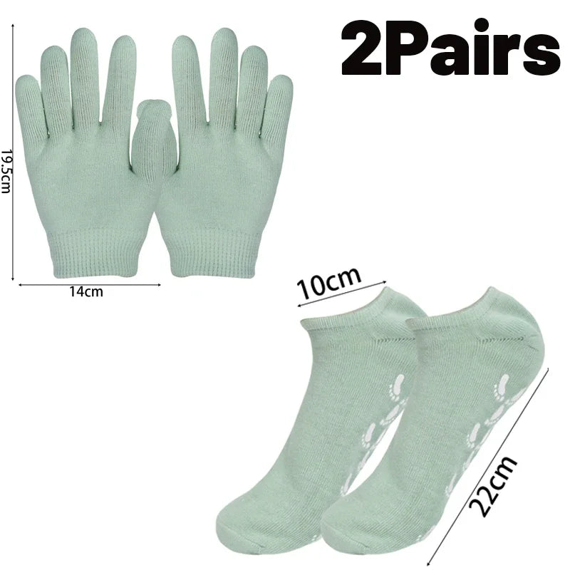 Silicone Moisturizing Mask Socks Reusable Exfoliating Anti Crack Protective Gloves Dry Dead Skin Remover Tools Hand Foot Care