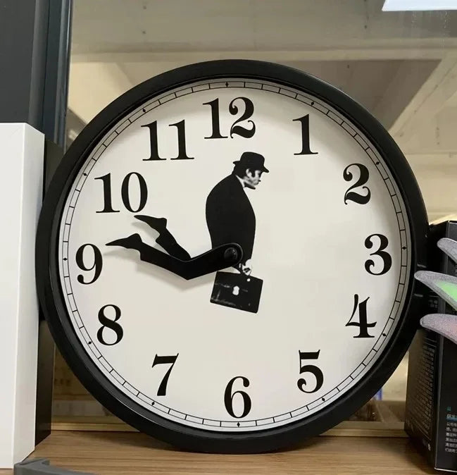 Monty Python inspired Silly Walk Wall Clock Creative Clock Walking Clock Silent Silent Clock Wall Art For Home Decor Wall Clock