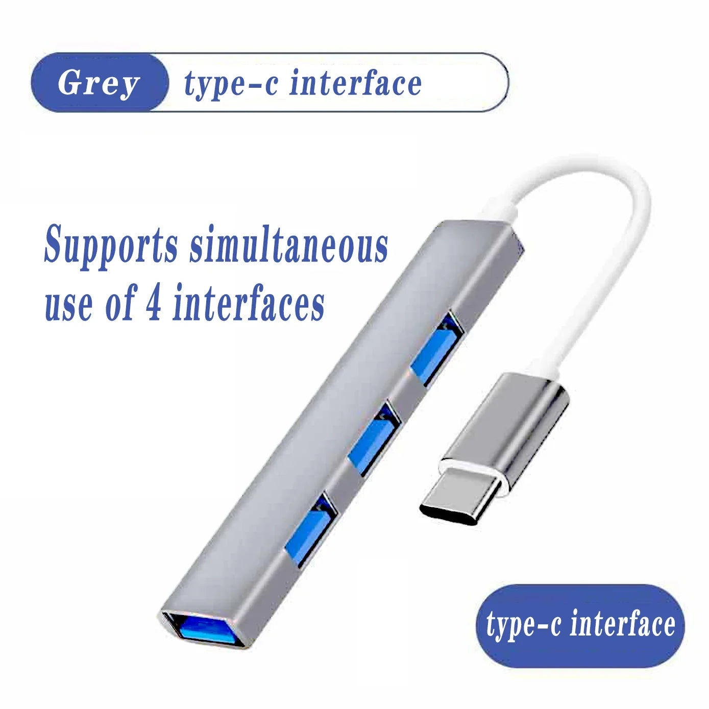 USB 3.0 Power Adapter 4/7 Port Multi USB Splitter Hub 3.0 USB Hub Multiple Expander Switch 30CM Cable Hub Docking Stations