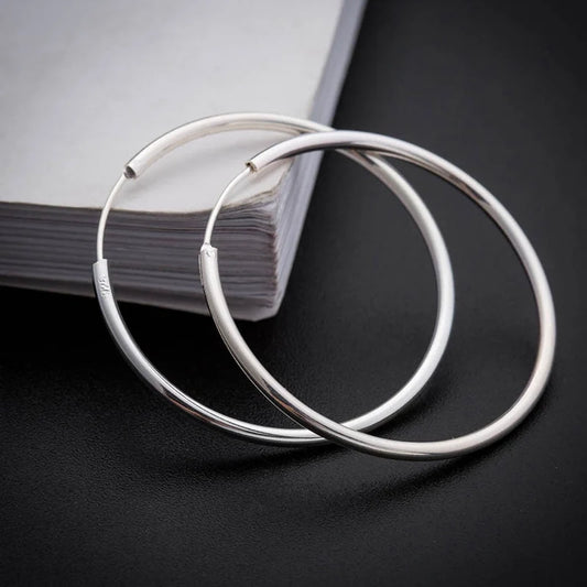 Women 3-7cm Small Big Circle Hoop Earrings Statement Ear Ring Fashion Jewelry Gift