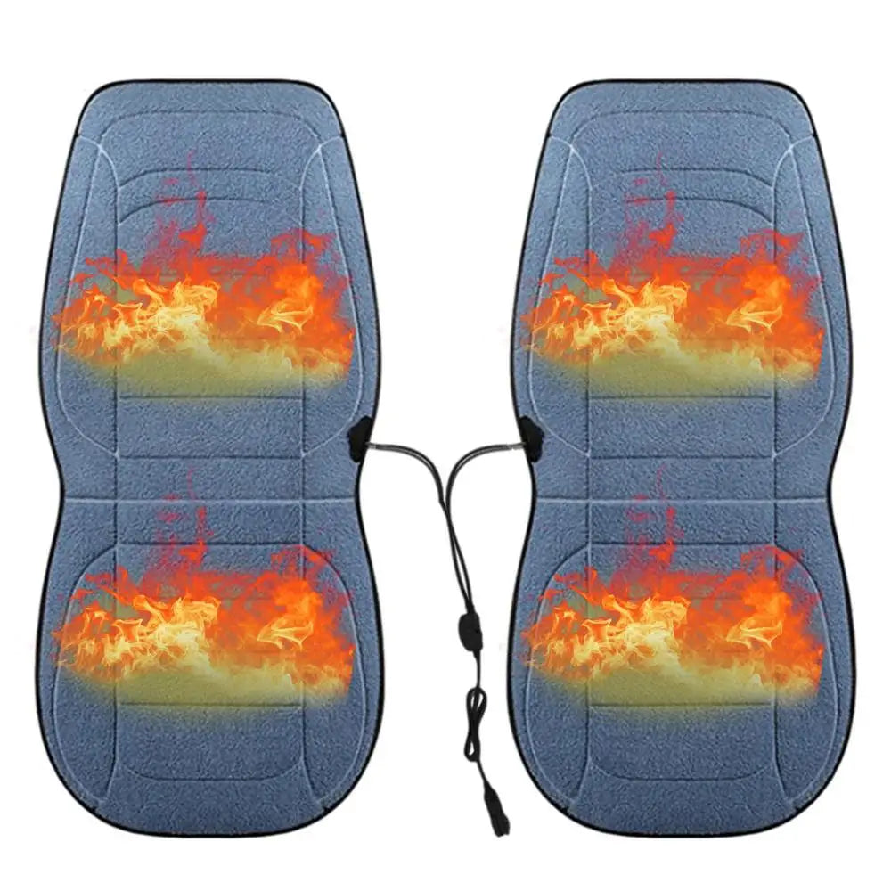 2pcs Car Driver Heated Seat Cushion Universal Auto Heated Seat Covers Seat Car Heater Cushion Fast Heating Cars Seat Heating Pad