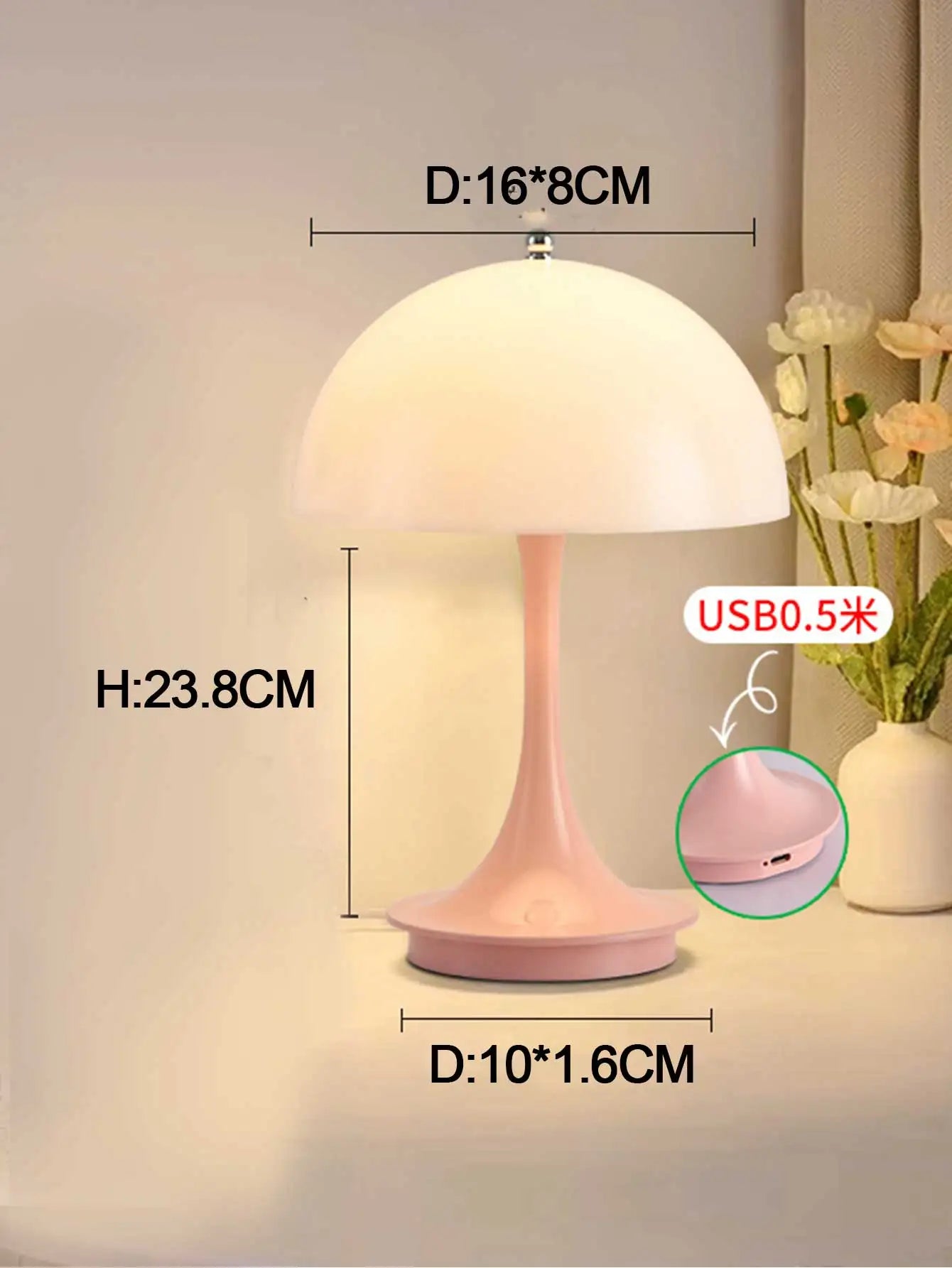 Modern Simple Pod Shaped Decorative Table Lamp, Rechargeable LED Dimmable Table Lamp, Bedroom Ambient Lighting