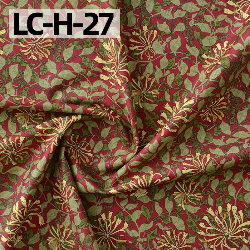 William Morris Fabric Cotton Digital Printing Classic Flower Printed Handmade Crafts Supplies Per Half Meter