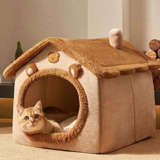 New Foldable Pet House Removable Washable Cat House Puppy Cave Sofa Pet Bed House For Extra Small Dogs And Small And Medium Cats