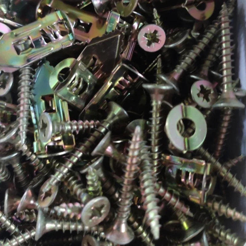 5-100pcs Self Drilling Drywall Anchors with Screws Expansion Nail Self-Tappe Screw Kit Heavy Duty Metal Wall Anchors 12X30mm